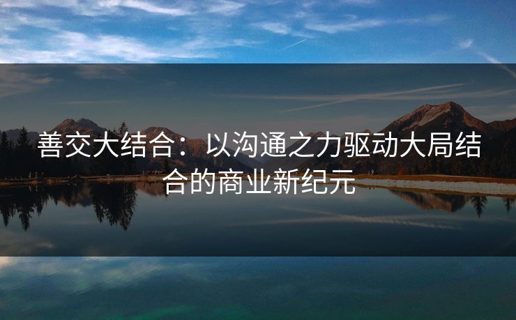 善交大结合：以沟通之力驱动大局结合的商业新纪元
