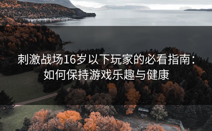 刺激战场16岁以下玩家的必看指南:如何保持游戏乐趣与健康 刺激战场16岁以下玩家的必看指南:如何保持游戏乐趣与健康